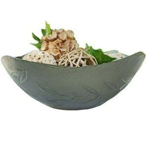 Vintage Monna Art‎ Glass Avocado Green Dish Bowl 9.5in